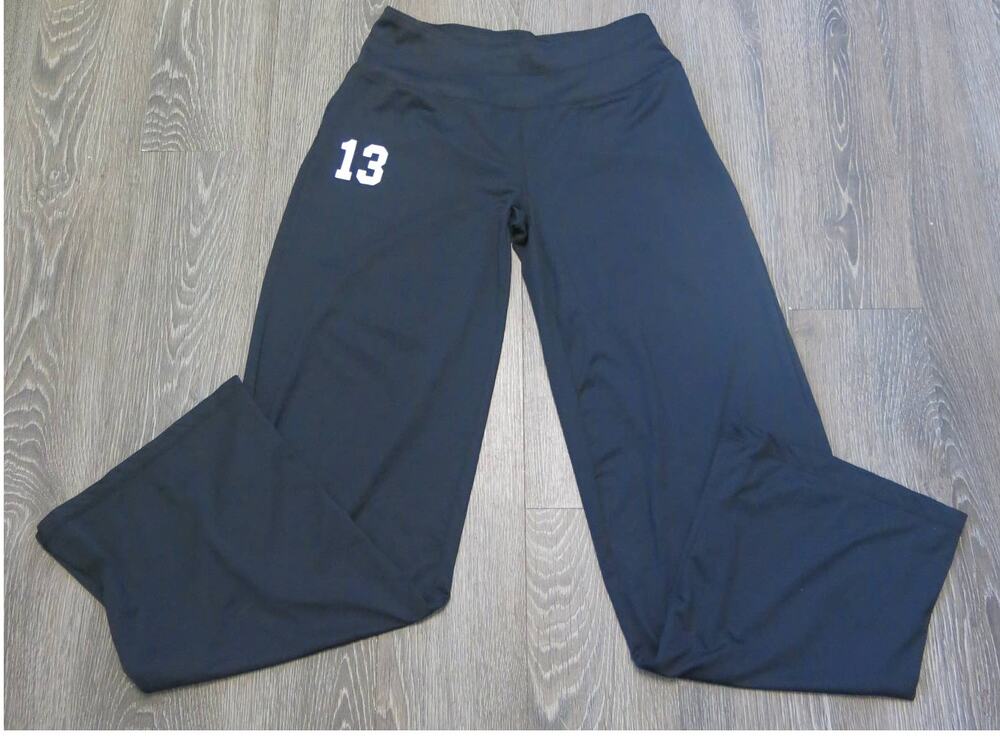 MIZUNO PERFORMANCE Yoga/Workout Pants Size M Women's Athleisure Logo Black